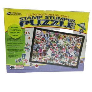 Vintage Stamp 250 Piece Jigsaw Puzzle and Frame